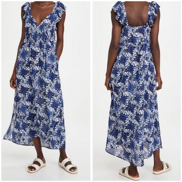💕XIRENA💕 Leyla Dress ~ Water Blue Print Large - Picture 8 of 16